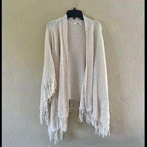 Mango knit kimono tassel Hem